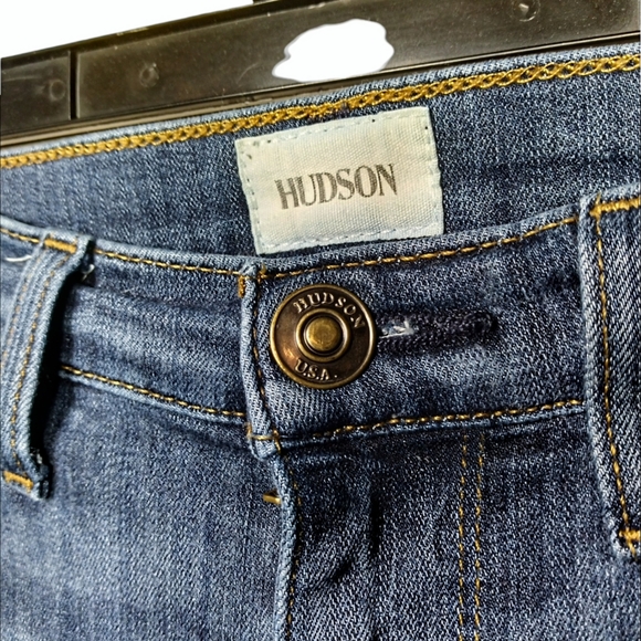 Hudson Distressed Nico Midrise Ankle Skinny Raw Hem Jeans Size 26 - Picture 7 of 15